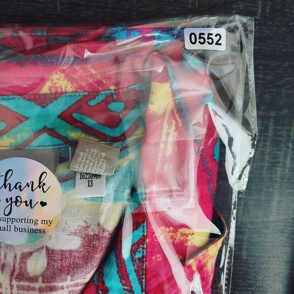 Chico's Colorful Elephant Pattern Button Down Shirt - Picture 9 of 9